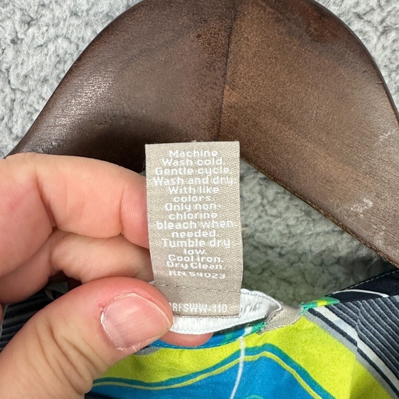 Banana Republic Tank Top Women M Petite Chevron Sleeveless Bright Y2K Bold Retro - Picture 6 of 6